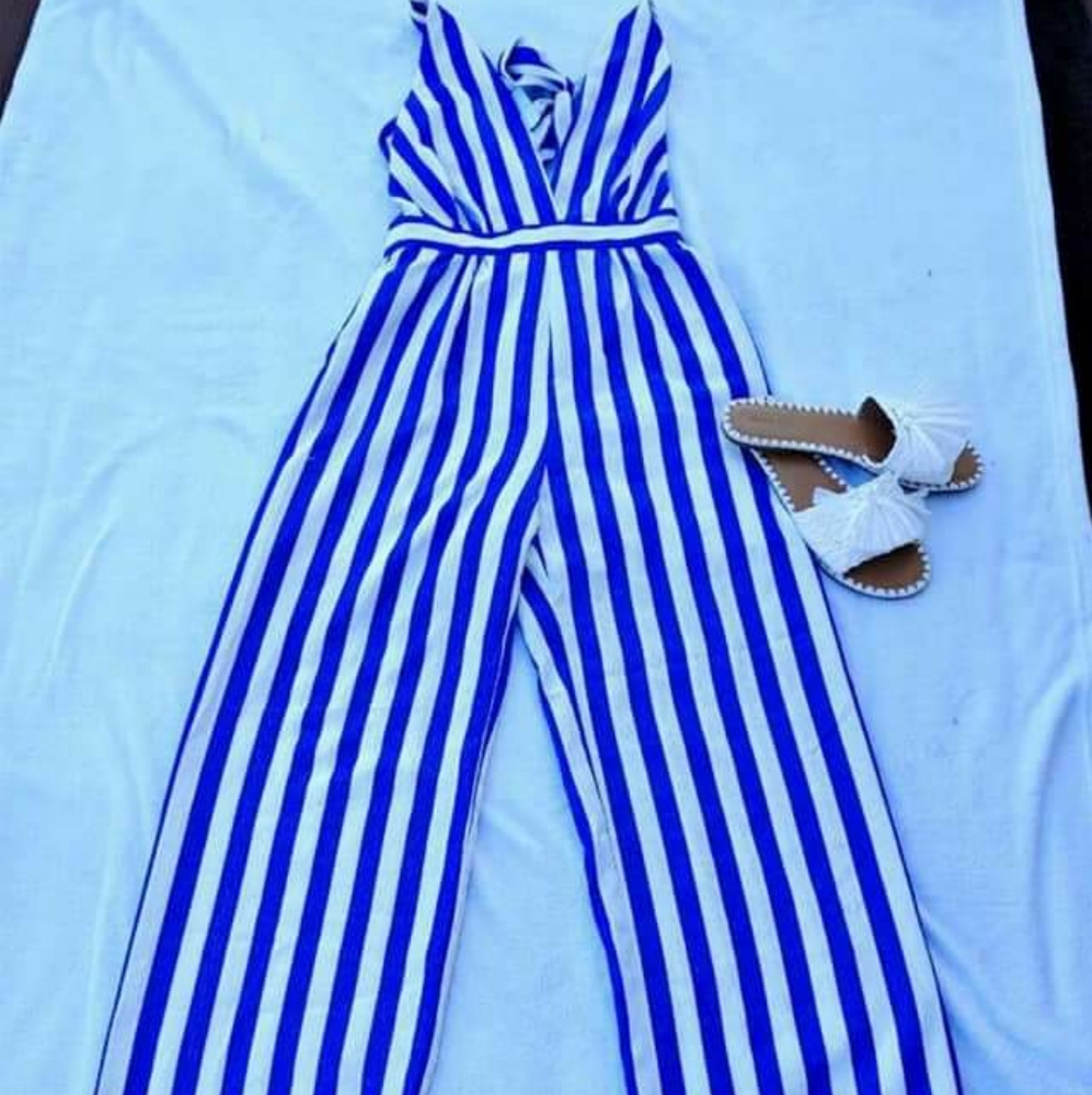 Striped jumpsuit